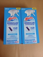 NEW (2) Windex Dissolve Glass Cleaner Concentrated Pod Starter Kit FREE SHIPPING