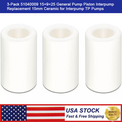 General Pump Piston Ceramic 15mm 51040009 for TP Pumps (15x25x9 mm) 3 Pack