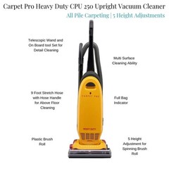 Carpet Pro CPU-250 Heavy Duty Upright Vacuum Cleaner