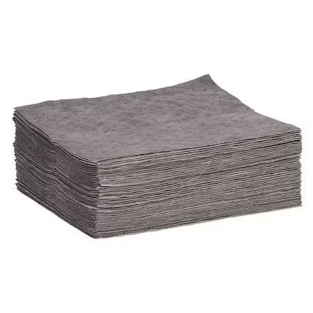 Spilltech Gpb50h Sorbent Pad, 14 Gal, 15 In X 19 In, Universal, Gray,