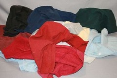 Box of Colored Cotton Sweatshirt Rags (50 LB)