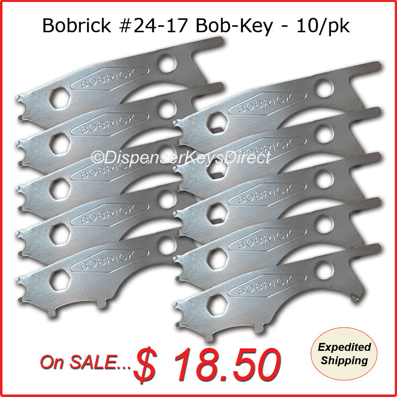 Bobrick “Bob-Key” for Liquid Soap Dispensers & Toilet Tissue Spindles – (10/pk.)
