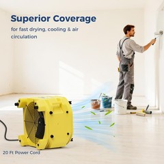 ALORAIR Air Mover 3000 CFM Axial Fan Floor Dryer Stackable Carpet Dryer Blower