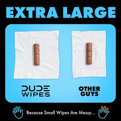 DUDE Wipes Flushable Wipes, XL Wet Wipes for At Home Use, Unscented, 48 Count, 4