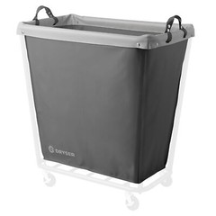 Round Replacement Commercial Laundry Hamper Canvas Bag for Model 320L Gray