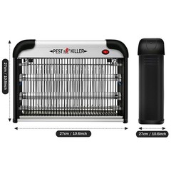 Indoor Electric Bug Zapper, 2800V Powerful Flying Insect Mosquito Black