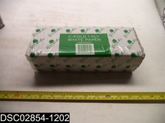 QTY=2,400(12 X 200) Green Soft CFW20012 C Fold 1 Ply White Paper Towels