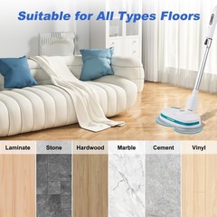 Greesuit Electric Mop Pads 6.3Inch Floor Cleaning Round Spin Mop Pads For