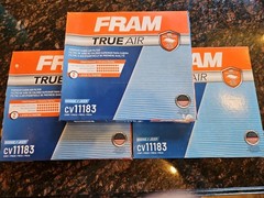 3 FRAM CV11183 TrueAir Premium Cabin Air Filter with N95 Grade Filter Media