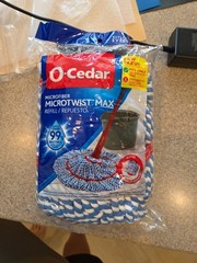 Pair Of O-Cedar MicroTwist Max Microfiber Wet Round Mop Head Refill Washable Red