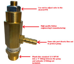 High Quality Brass Pressure Washer Relief Valve & Pump Protector 3600 PSI 8 GPM