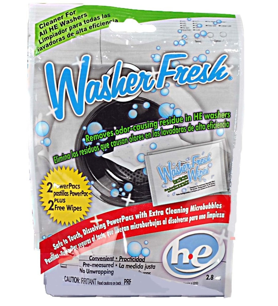 WasherFresh Washing Machine Cleaner, Cleans Front 1 Count (Pack of 4), White