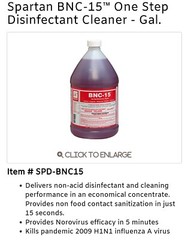 Spartan Chemical BNC-15 One Step Cleaner Concentrate 1 GAL~NEW! FREE SHIPPING!