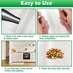 12 Pack Large Super Sticky Glue Traps for Mice and Rats, Rat Mouse White