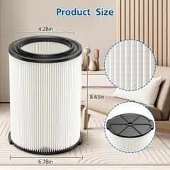 2-pack Standard Wet/dry Vac VF4000 Replacement Filter, 2 PACK VF4000,