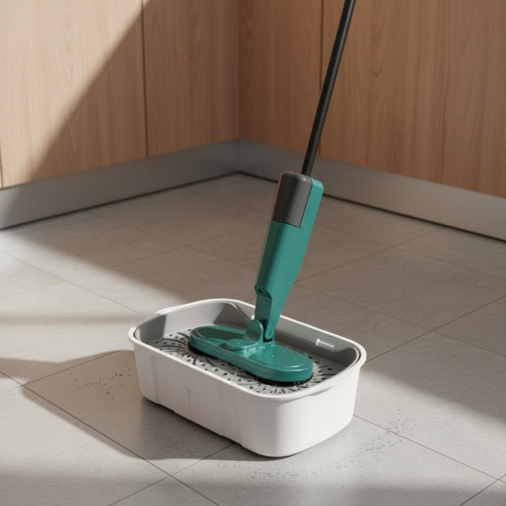 Rotating Mop Easy to Use Wireless Electric Mop Charging Port Battery-Powered