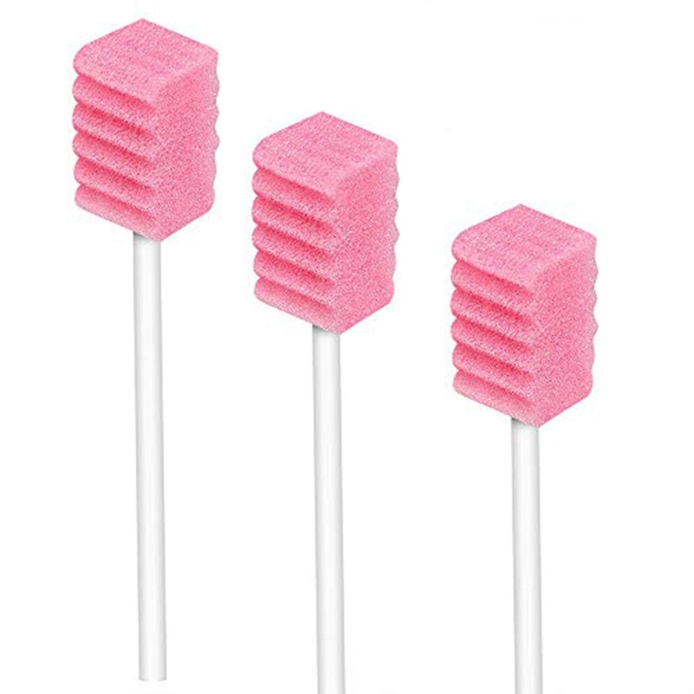 (100 Pack) Disposable Oral Swabs, 50 Count (Pack of 1), 100pcs-tooth Pink
