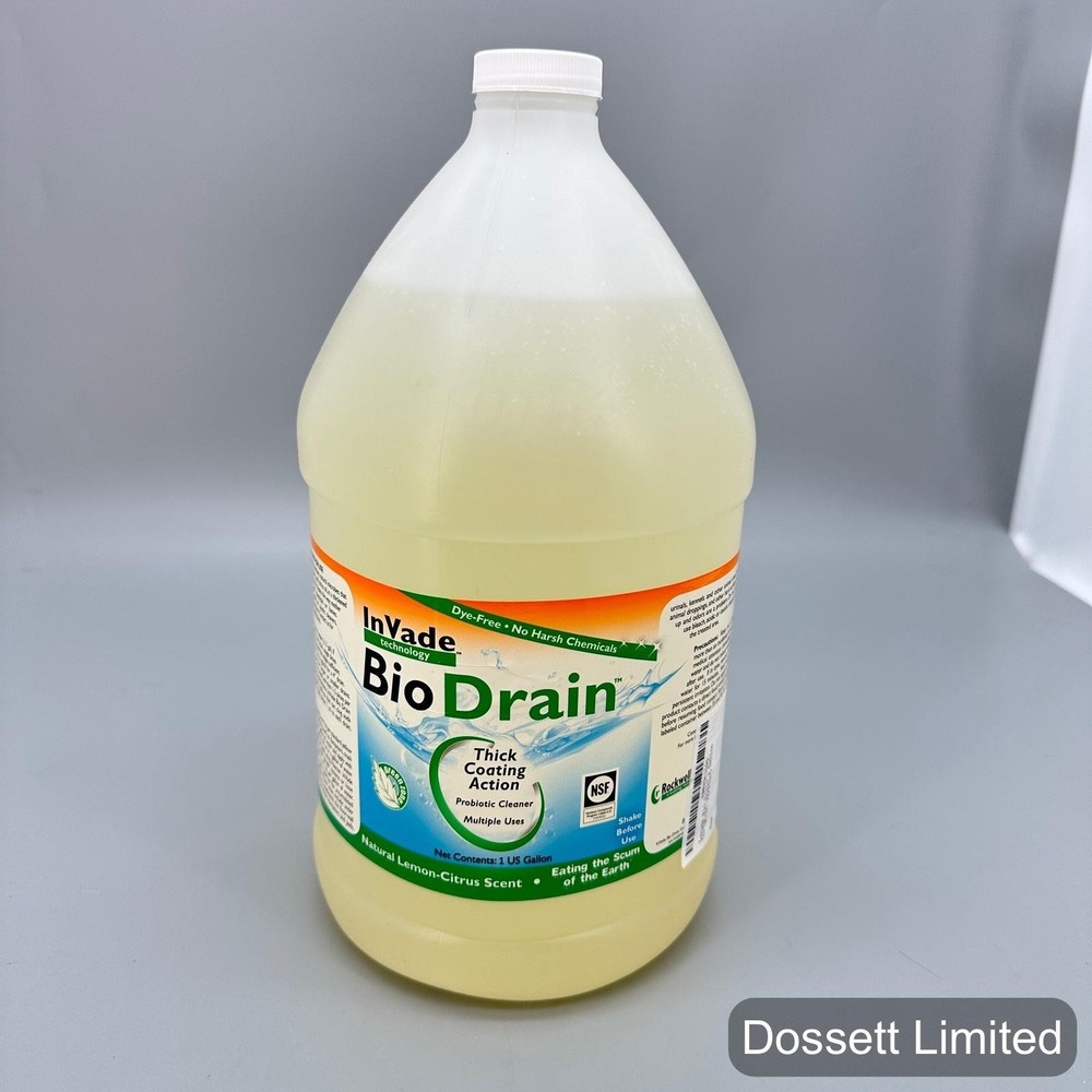 InVade Bio Drain 1 Gallon Probiotic Drain Cleaner Thick Coating Lemon Citrus