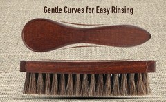 3-Piece 100% Horse Hair Shoe Brush Kit Premium Dauber Applicators Leather Care