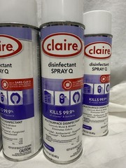 Claire 1003 17 oz Aerosol Spray Q Disinfectant – Lavender Scent (10/CT) New
