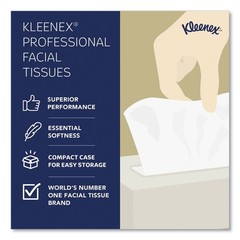 Kleenex 03076 2-Ply Facial Tissue for Business – White (12 Boxes/Carton) New