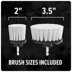 Dirt Devil Soft Bristle Cleaning Brush Set, 2 Piece, 2″ and 2” & 3.5”, Black