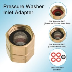M MINGLE Garden Hose Adapter, Female to Female, 3/4 Inch Heavy 0.75 inches