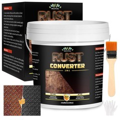 2-in-1 Rust Converter & Metal Primer – 1 Gallon Black Rust Paint Inhibitor fo…