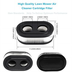Air Filter 593260 798452 334404 Cleaner Cartridge Filter, Lawn 2 Pcs