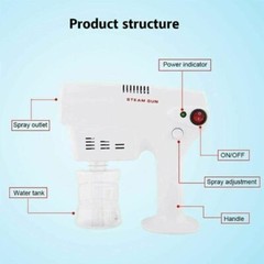 Nano Blue Light Steam Spray Disinfection Sprayer Gun 260ML 1200W Kills Bacteria