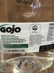 lot of 135 boxes, 2 packs ea bx GOJO 2000 mL Green Certified Foam Hand Cleaner