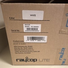 Raycop Lite RE-100AWH Handheld UV Allergen Vacuum, Bagless Corded Electric