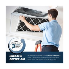 BNX TruFilter 20x20x1 MERV 12 Odor Defense (6-Pack) AC Furnace Air Filter wit…
