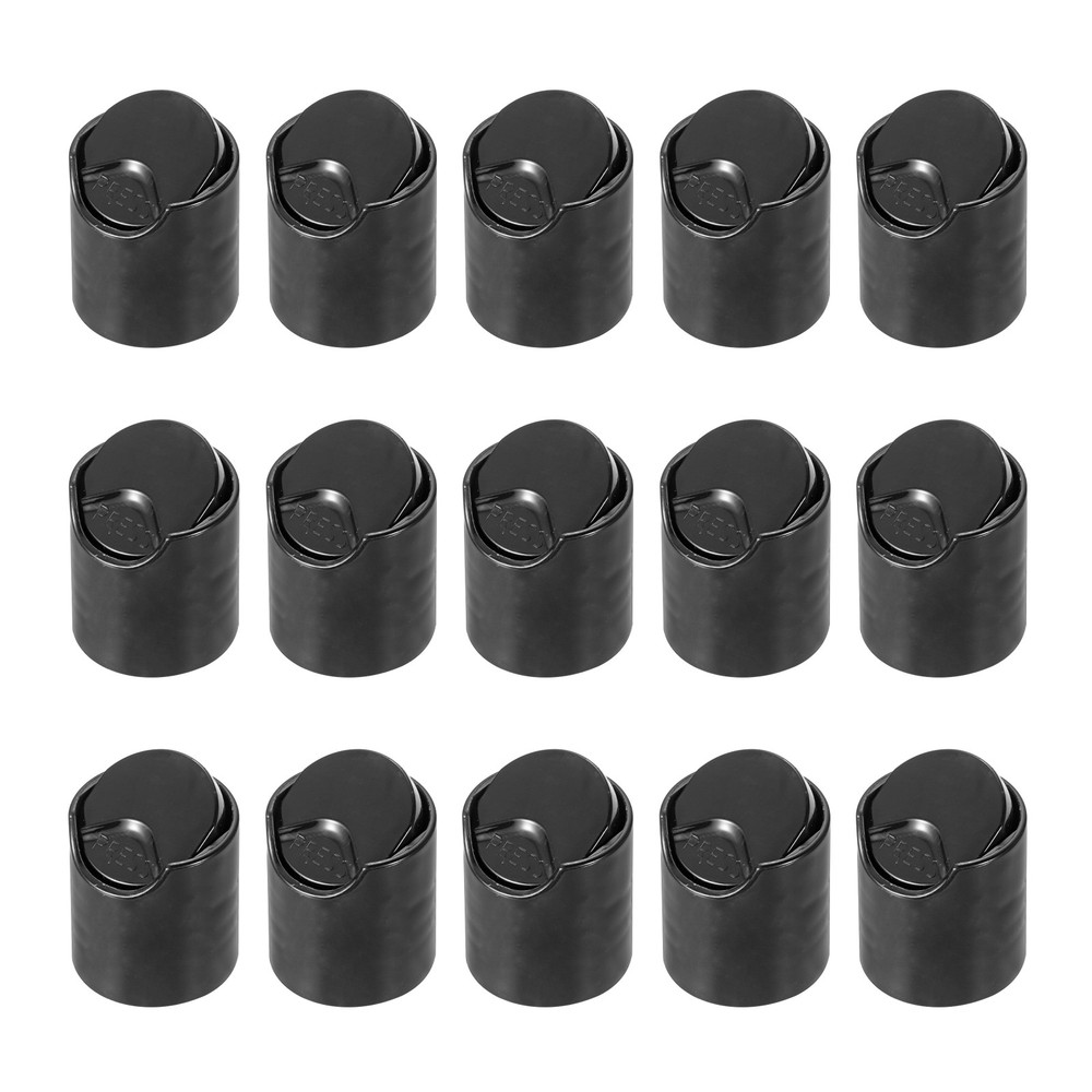 15Pcs Black Disc Top Caps Replacement 20/410 Press Disk Cap 0.9×0.8×0.7”