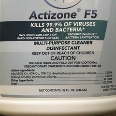 Actizone F5 Disinfectant Clinical Spray 32oz.Rare 24 Hour Residual Sanitizer NEW