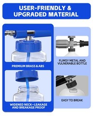 DANCINGBOAR Foam Cannon for Pressure Washer with 1/4″ Quick Transparent