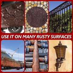 Rust Converter & Metal Primer, 141 Fl Oz Black Rust Inhibitor Paint for Metal…