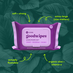 goodwipes Flushable Butt Wipes, Lavender Scented, 6 Pack, 300 Total Wipes