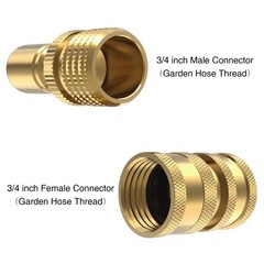 Twinkle Star Heavy Duty 3/4 Garden Hose Quick Connect 2 Sets, 2 Sets