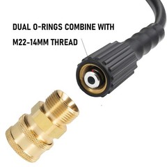 LIULO TOOL 4 Pack Pressure Washer Quick Connect Kit, Disconnect Brass