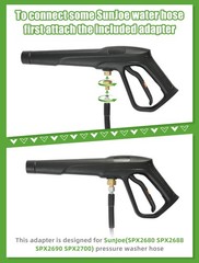 FOOCO Pressure Washer Gun Set, Max W.P. 2320PSI, 2320 PSI, Long Handle