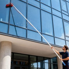 Long Reach Solar Panel Cleaning Brush Kit Pole Length 7m/22.97ft for Outdoor