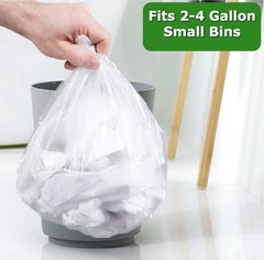 4 Gallon Trash Bags Small Bathroom Garbage Bags Clear Plastic Wastebasket Tra…