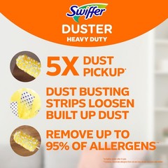 Swiffer Duster Kit with 3 ft Extendable Handle, Heavy 4 Piece Set, Yellow