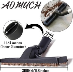 AOMUCH 12″ Universal Vacuum Cleaner Attachment 360° Swivel Floor Small, Black