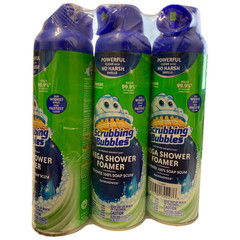 Scrubbing Bubbles Mega Shower Foamer Aerosol, Rainshower 20oz, 3ct
