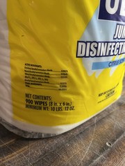 Uline S-24646 Jumbo Disinfecting Wipes Citrus Scent 900 Count Roll Refill