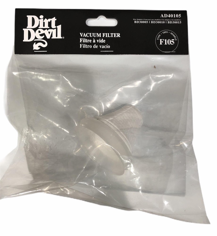 Dirt Devil Filter for BD30010, F105, Quick Flip Hand Vac Models #AD40105, 2 I…