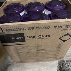 CASE 12 PDI Q55172 Super Sani-Cloth Germicidal Disposable Wipes Large