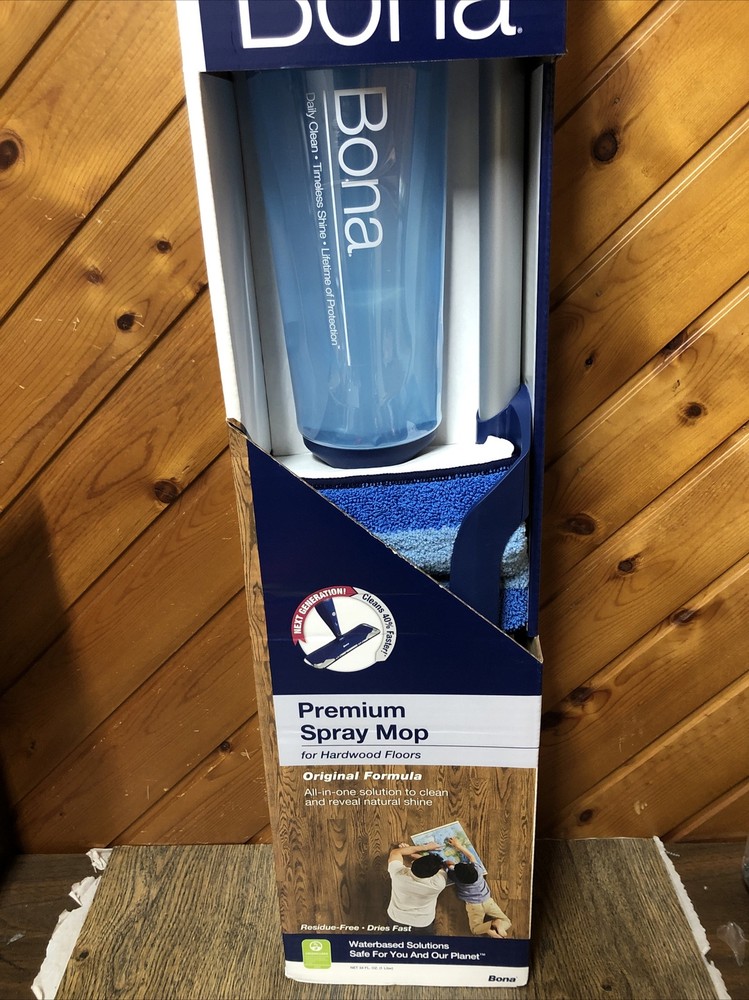 Bona Premium Hardwood Floor Spray Mop Filled With Liquid New